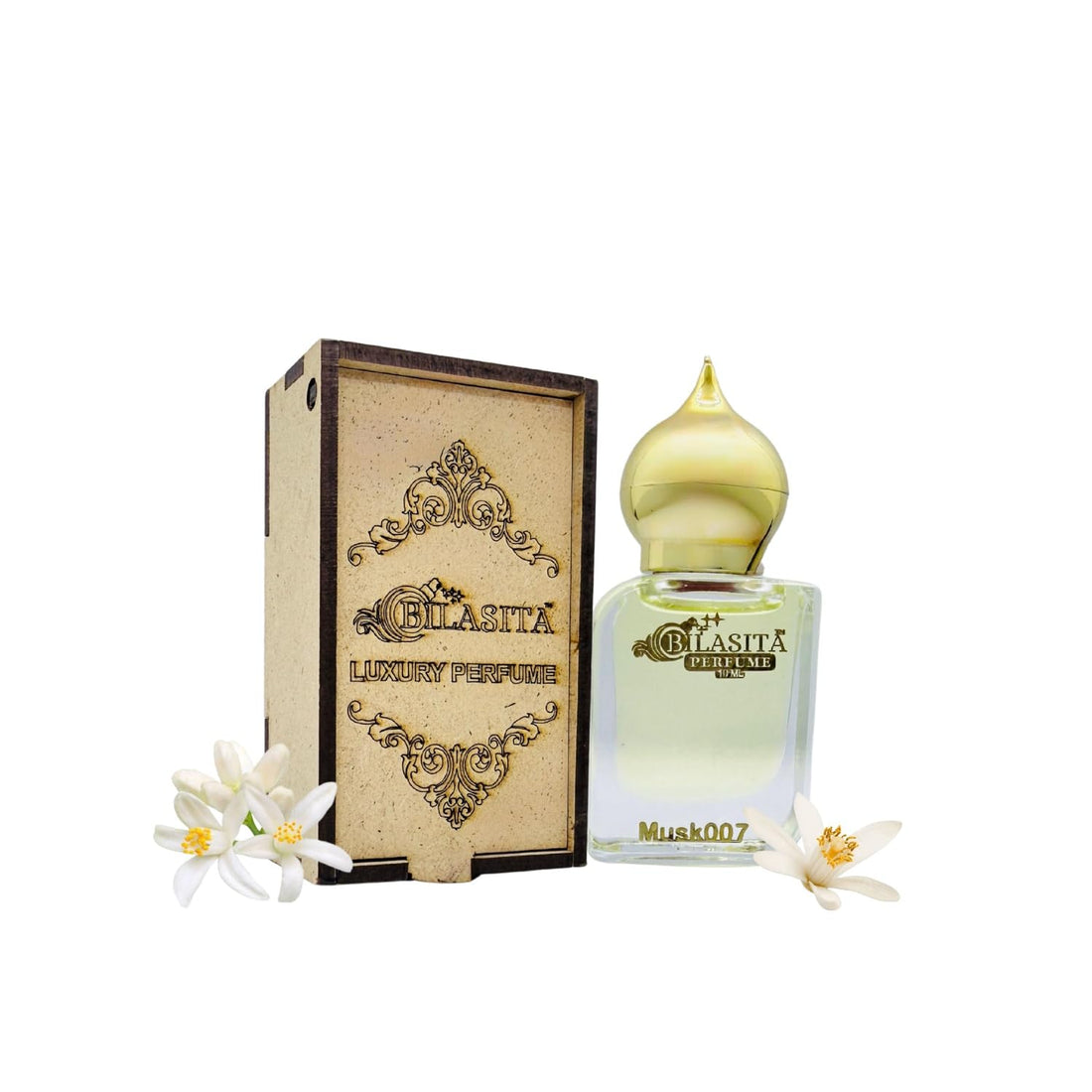 Musk007 Attar 10ml | Musk Attar for Men & Women | Alcohol-Free Long-Lasting Fragrance Oil | 100% Pure Ittar | Premium Wooden Box Pack Roll-On Golden Cap Glass Bottle Attar | Ideal Gift for Men and Women