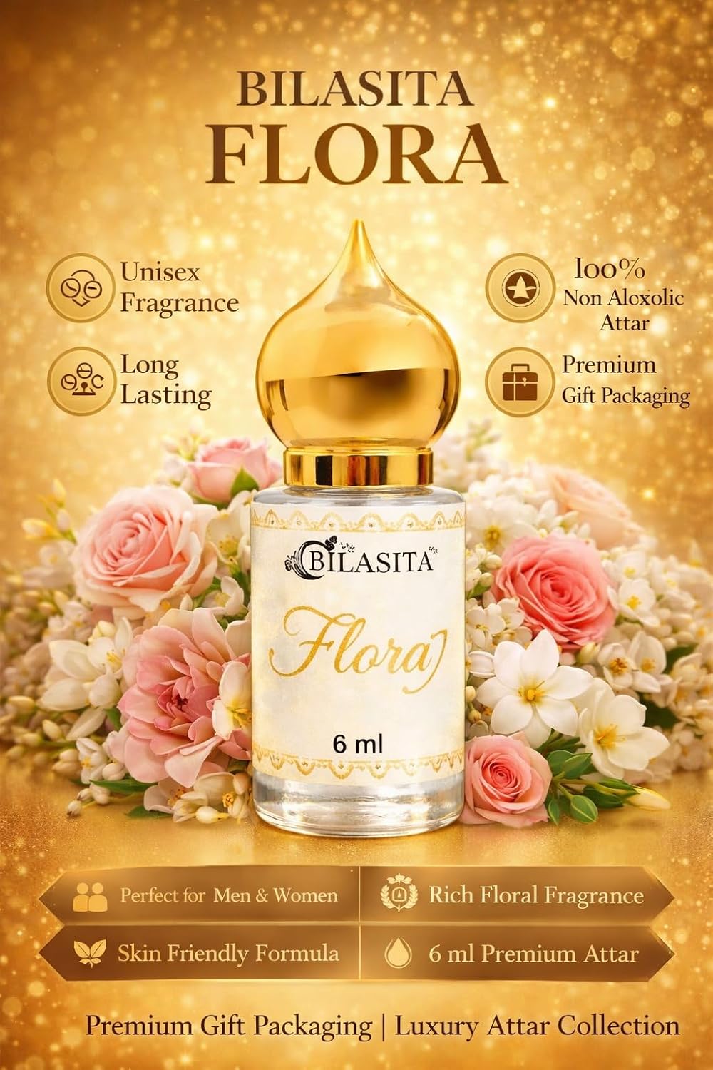 Florea7 Attar |Fresh & Luxury Unisex Fragrance | Long Lasting Fragrance for Men and Women | Premium Roll-On Attar for Men & Women 6ML
