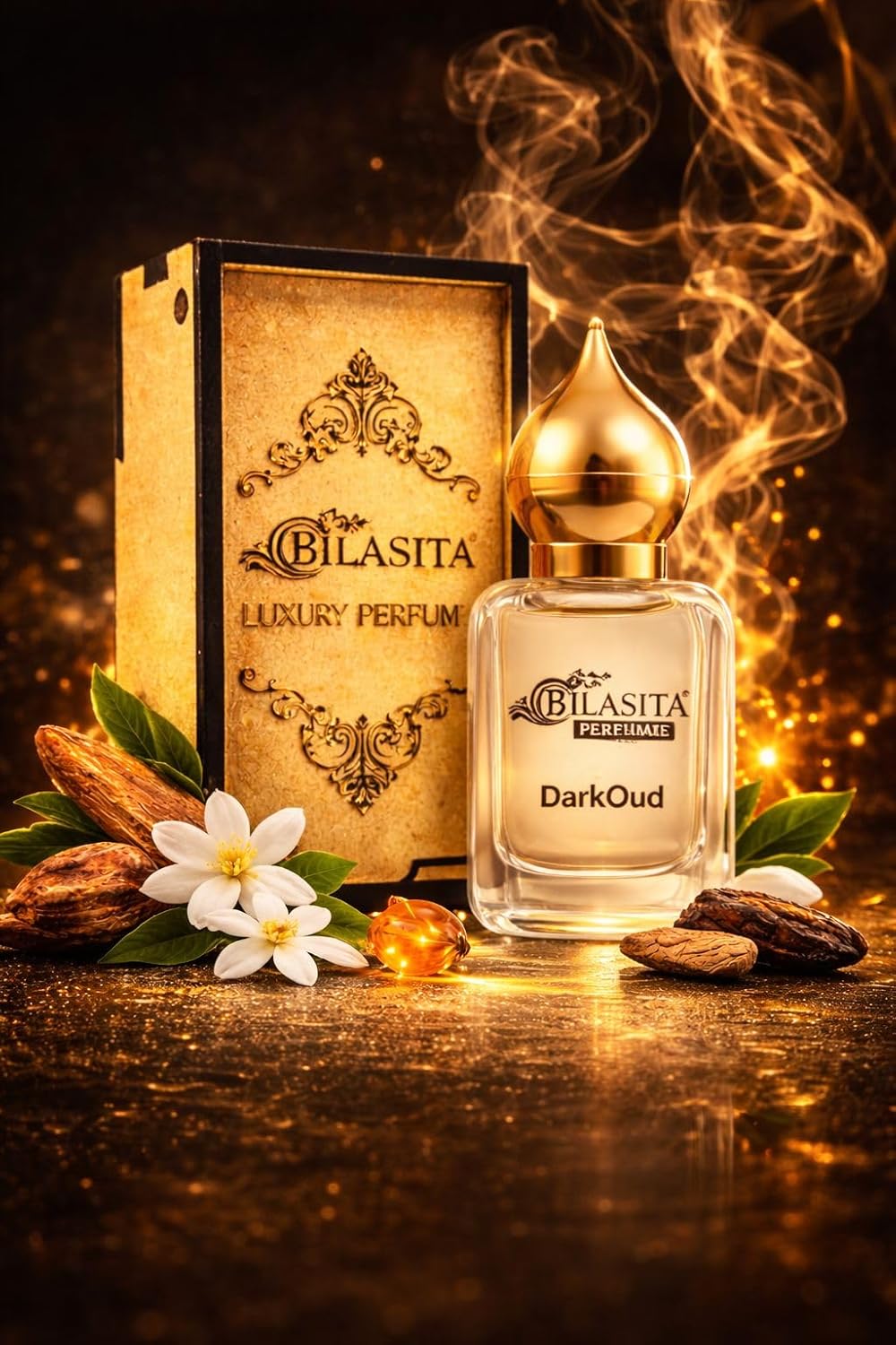 Darkoud Attar 10ml | Darkoud Attar for men & Women | Alcohol-Free Long-Lasting Fragrance Oil | 100% Pure Ittar | Premium Wooden Box Pack Roll-On Golden Cap Glass Bottle Attar | Ideal Gift for men & Women