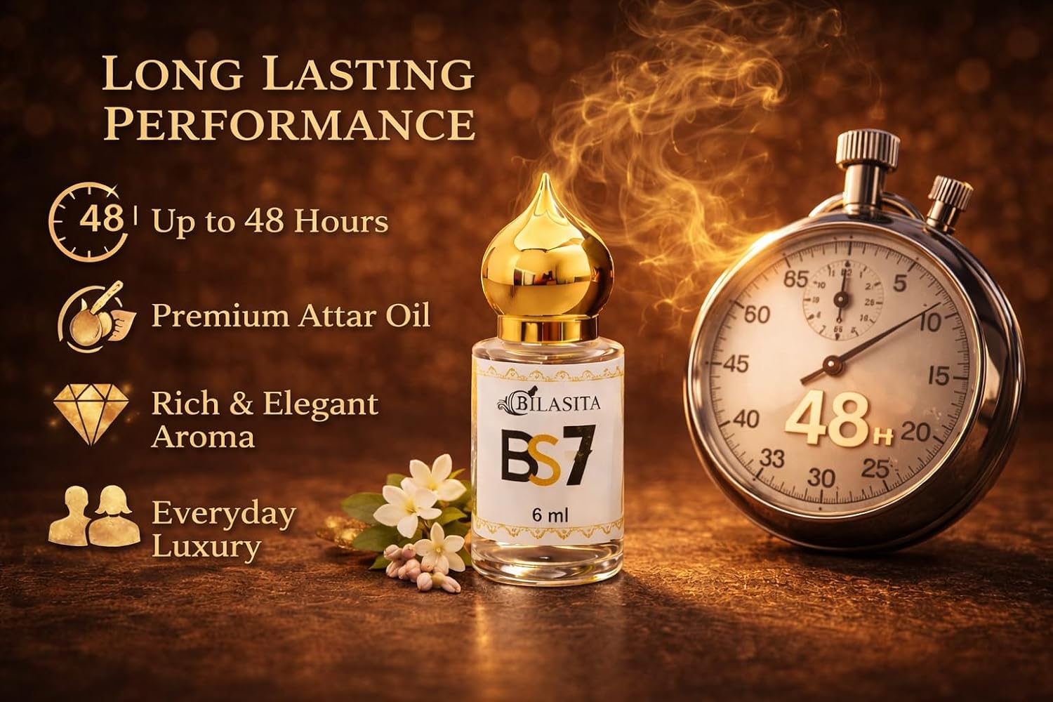 BS7 Attar |Fresh & Luxury Unisex Fragrance | Long Lasting Fragrance for Men and Women | Premium Roll-On Attar for Men & Women 6ML