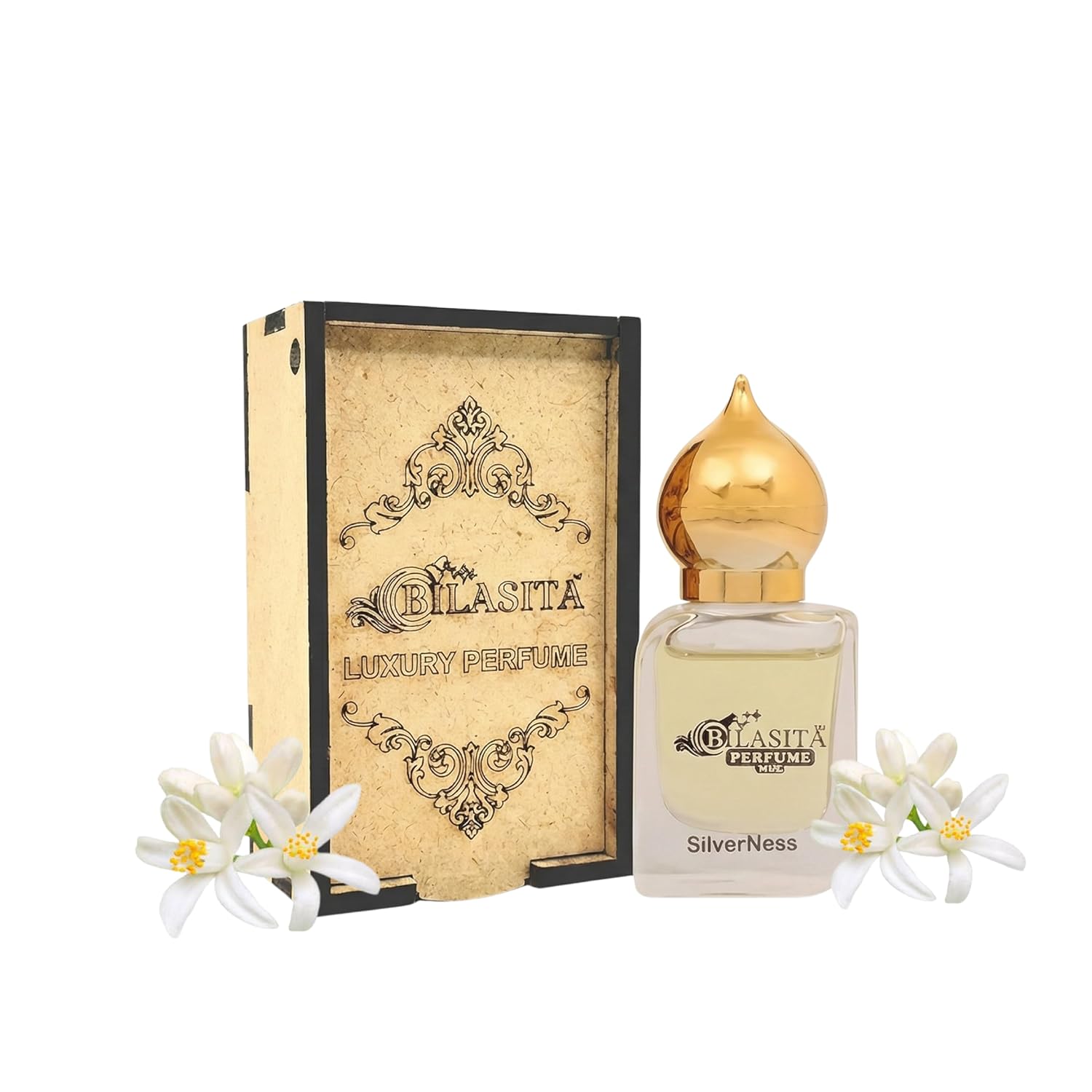 SilverNess  Attar 10ml | SilverNess Attar for men | Alcohol-Free Long-Lasting Fragrance Oil | 100% Pure Ittar | Premium Wooden Box Pack Roll-On Golden Cap Glass Bottle Attar | Ideal Gift for men