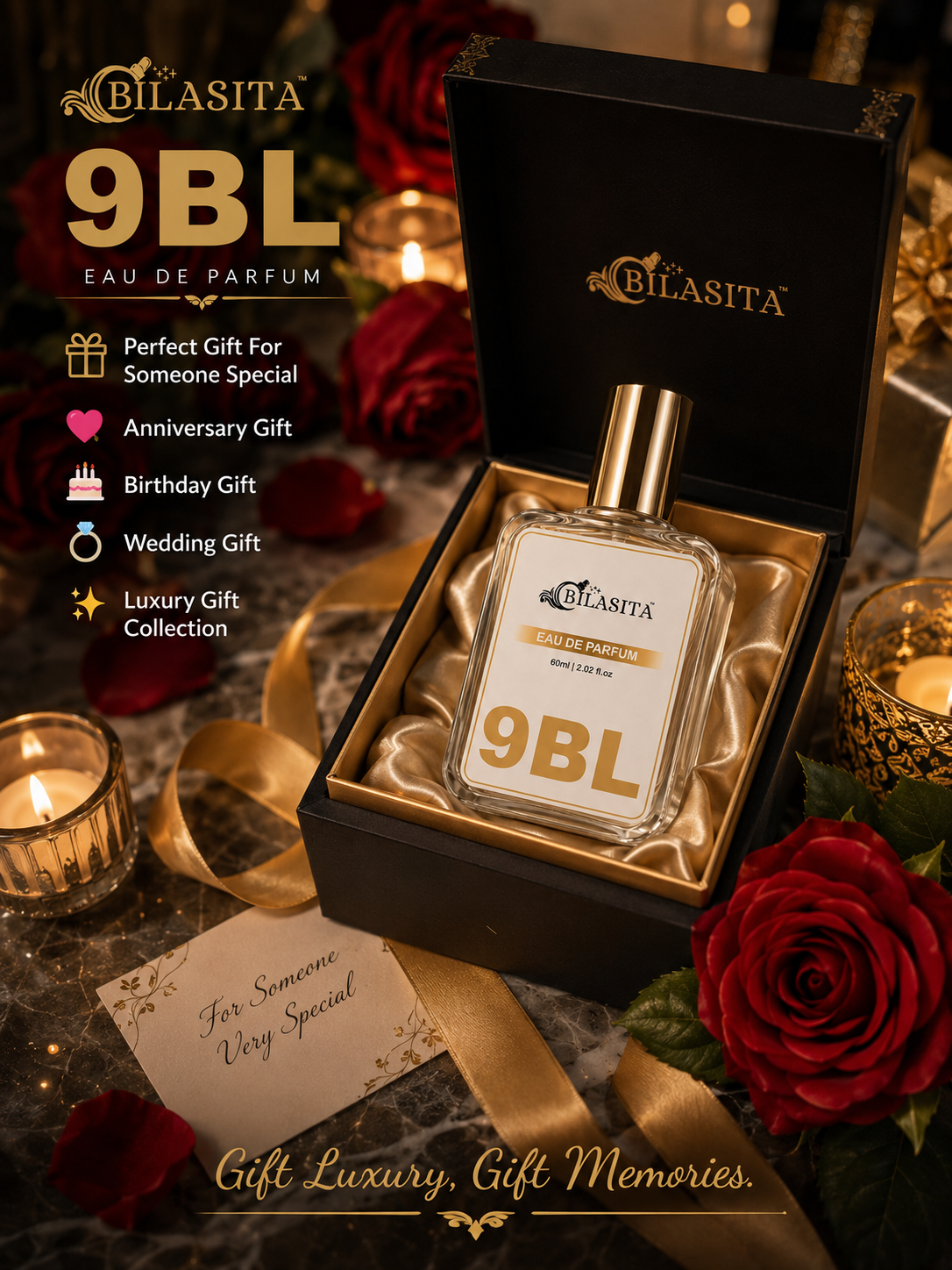 9BL Luxury Perfume with 35% French Fragrance Oil | Eau de Parfum for Men | Long Lasting Elegant Fragrance | 60 ml EDP