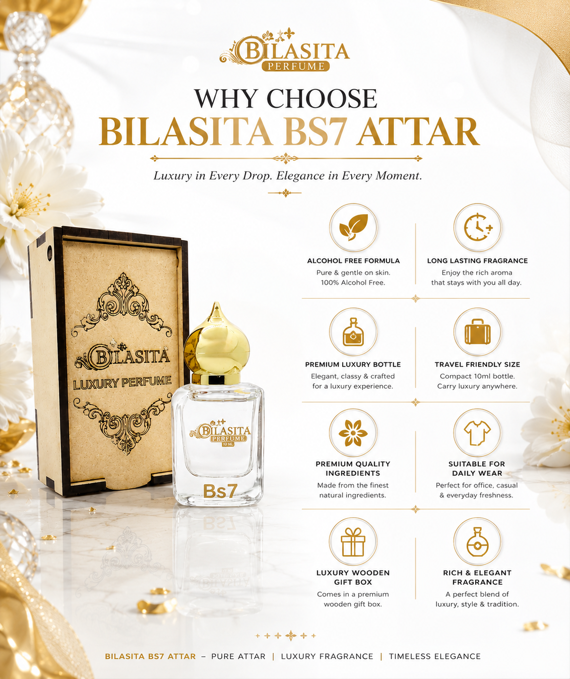 Bs7 Attar, 10ml, Luxury Unisex Fragrance | Long Lasting Fragrance for Men and Women | Attar Perfume for Men & Women