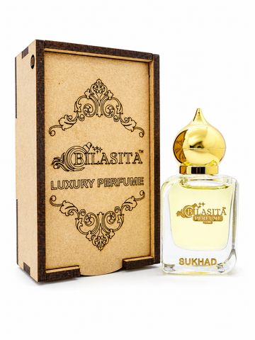 Sukhad Attar 10ml | Musk Attar for Men & Women | Alcohol-Free Long-Lasting Fragrance Oil | 100% Pure Ittar | Premium Wooden Box Pack Roll-On Golden Cap Glass Bottle Attar | Ideal Gift for Men and Women