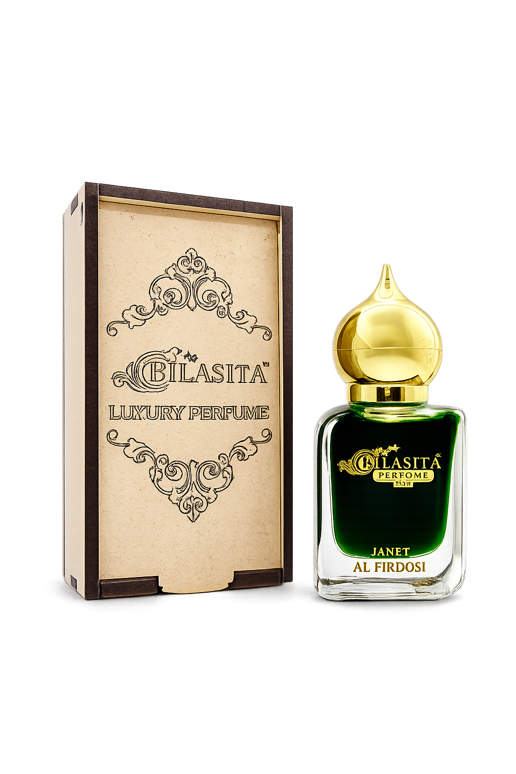Janet Al Firdosi Attar 10ml | Musk Attar for Men | Alcohol-Free Long-Lasting Fragrance Oil | 100% Pure Ittar | Premium Wooden Box Pack Roll-On Golden Cap Glass Bottle Attar | Ideal Gift for Men