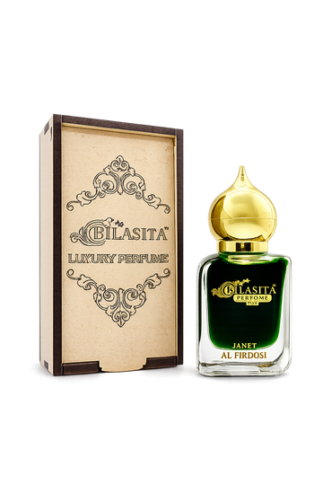 Janet Al Firdosi Attar 10ml | Musk Attar for Men | Alcohol-Free Long-Lasting Fragrance Oil | 100% Pure Ittar | Premium Wooden Box Pack Roll-On Golden Cap Glass Bottle Attar | Ideal Gift for Men