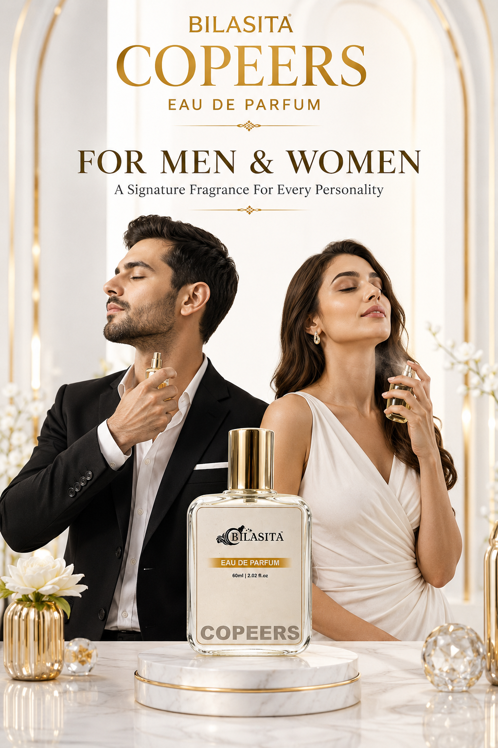 COPEERS Luxury Perfume with 30% French Fragrance Oil | Eau de Parfum for Men & Women | Long Lasting Elegant Fragrance | 60 ml EDP (Copy) (Copy)