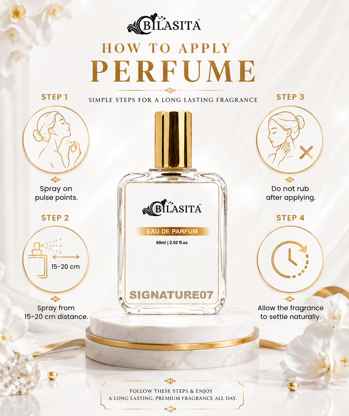 SIGNATURE07 Luxury Perfume with 30% French Fragrance Oil | Eau de Parfum for Men & Women | Long Lasting Elegant Fragrance | 60 ml EDP