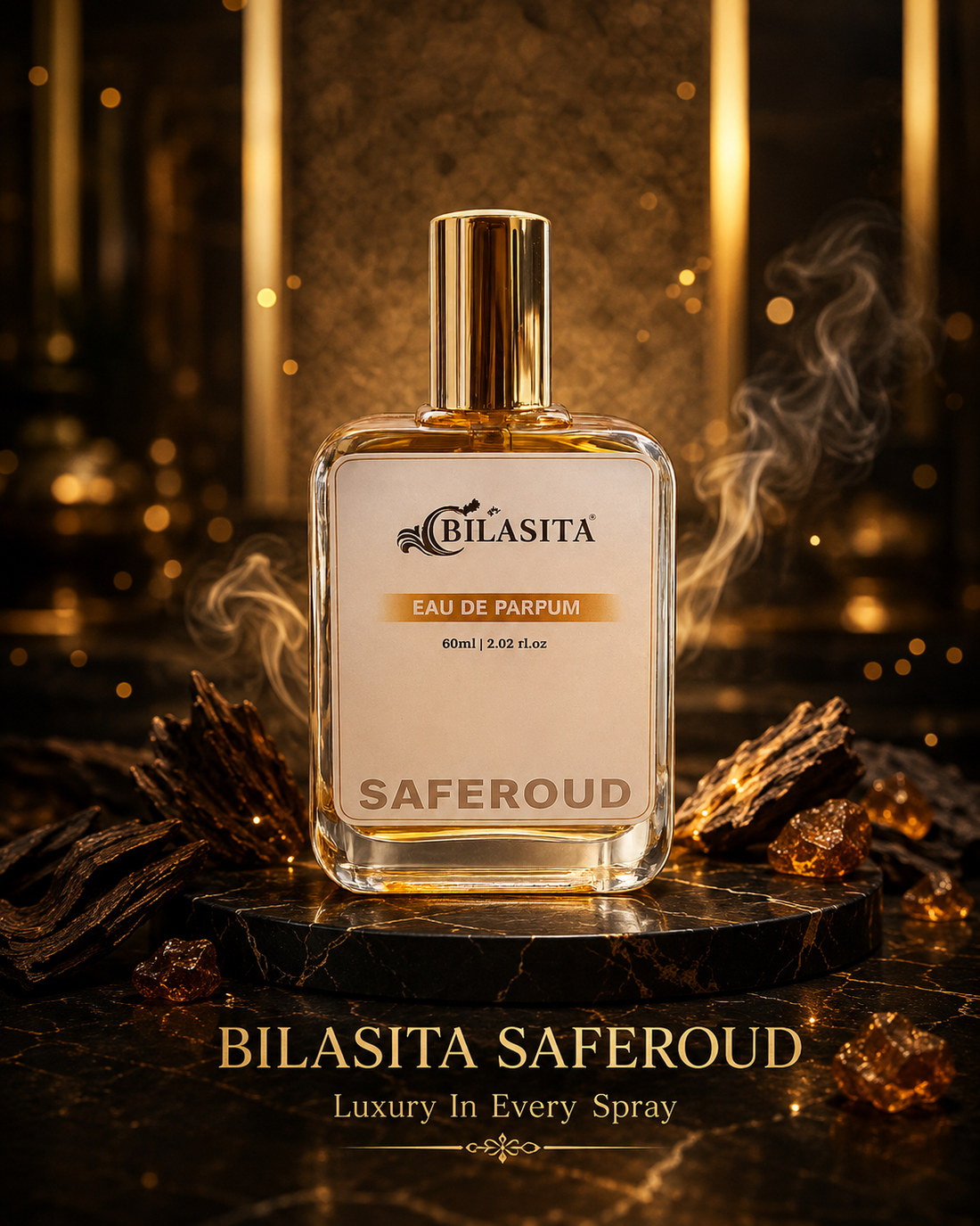 SAFEROUD Luxury Perfume with 30% French Fragrance Oil | Eau de Parfum for Men & Women | Long Lasting Elegant Fragrance | 60 ml EDP (Copy) (Copy)