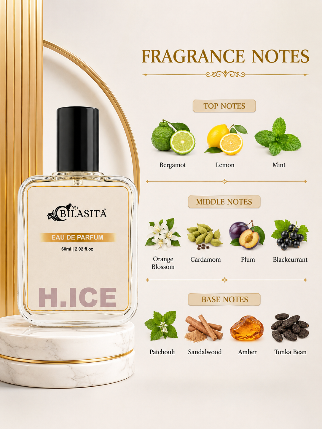 Bilasita H.ICE Luxury Perfume – Long Lasting Eau de Parfum for Men & Women