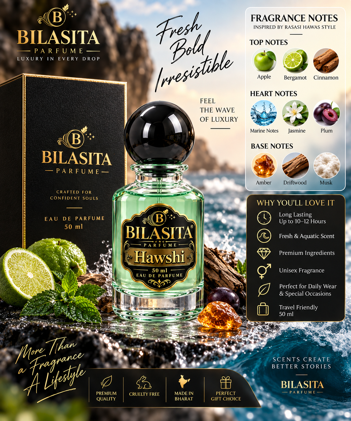 Bilasita Hawshi  Luxury Perfume – Long Lasting Eau de Parfum for Men & Women