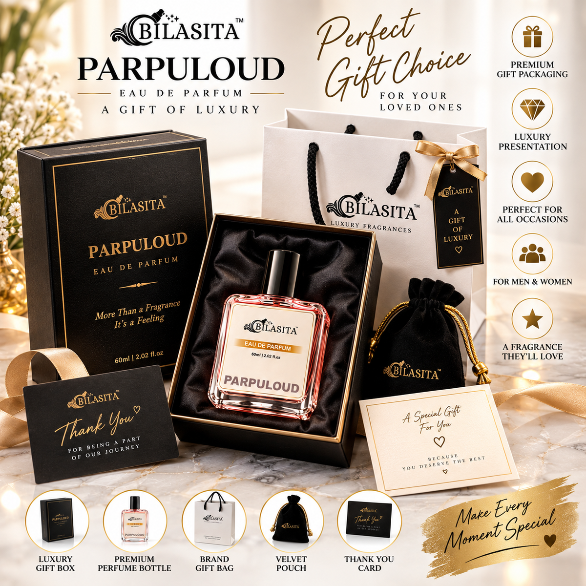Bilasita PARPULOUD Luxury Perfume – Long Lasting Eau de Parfum for Men & Women